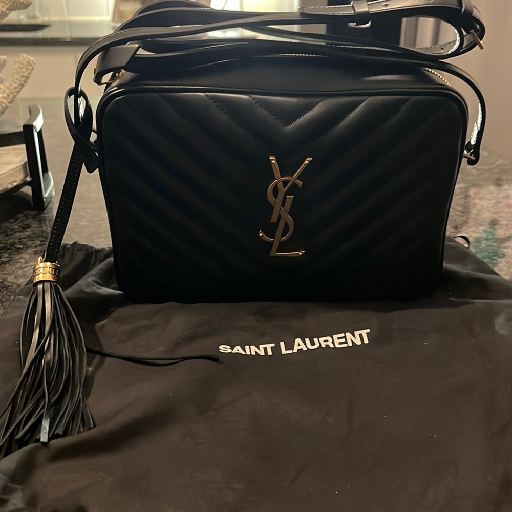 NWOT Saint Laurent “Lou” Medium Monogram Calfskin Leather Crossbody Bag